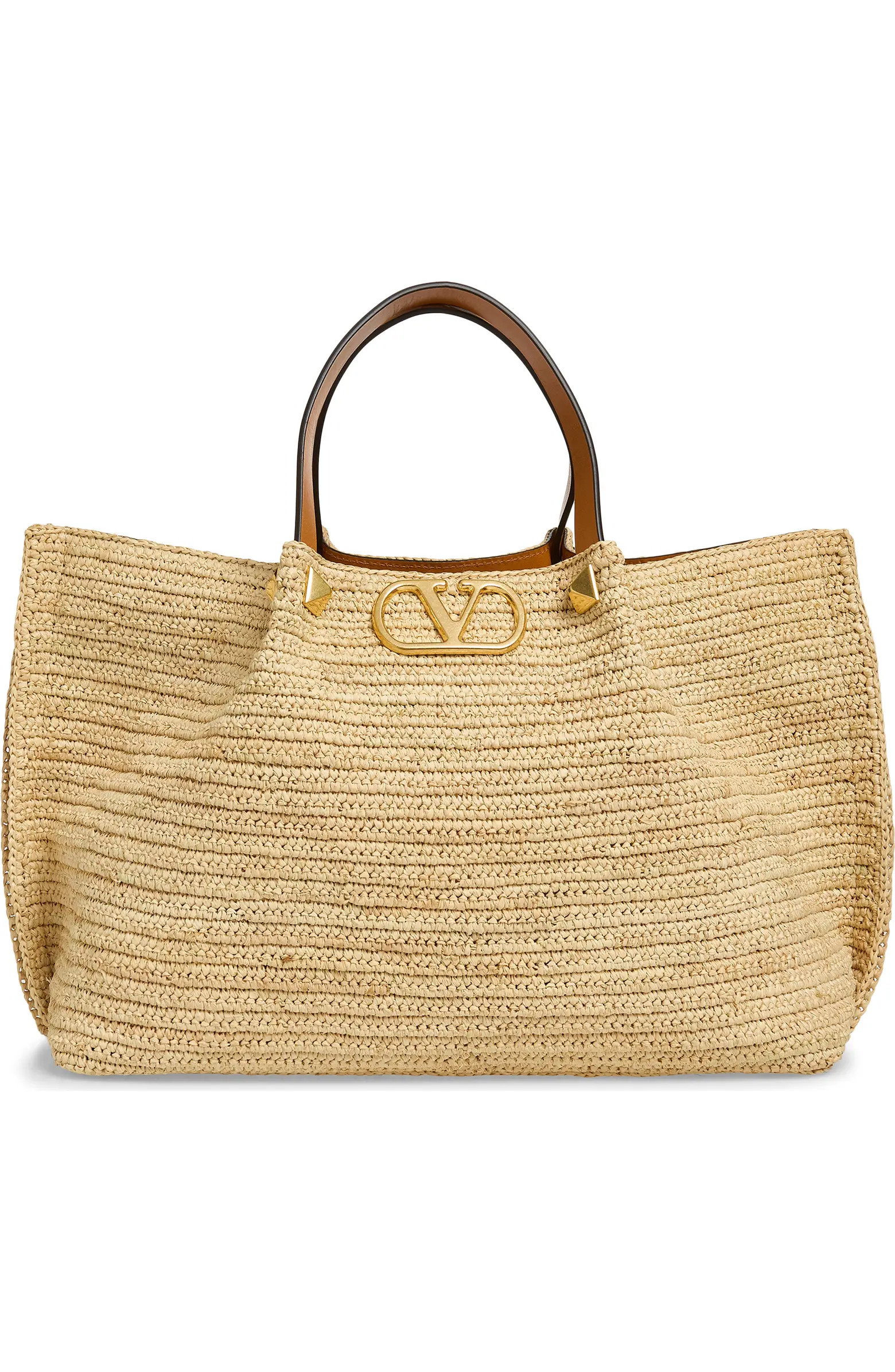 Valentino Garavani Medium VLOGO Signature Raffia Crochet Tote | Nordstrom | Nordstrom