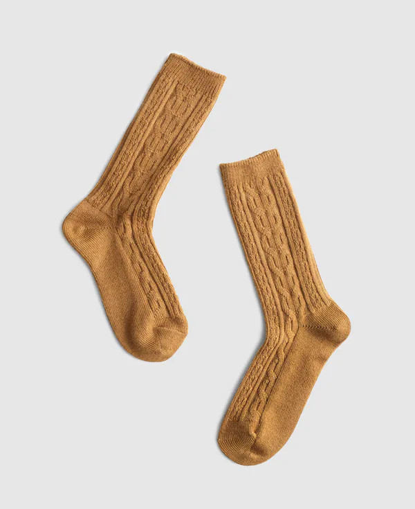 Cable-Knit Trouser Socks | Madewell