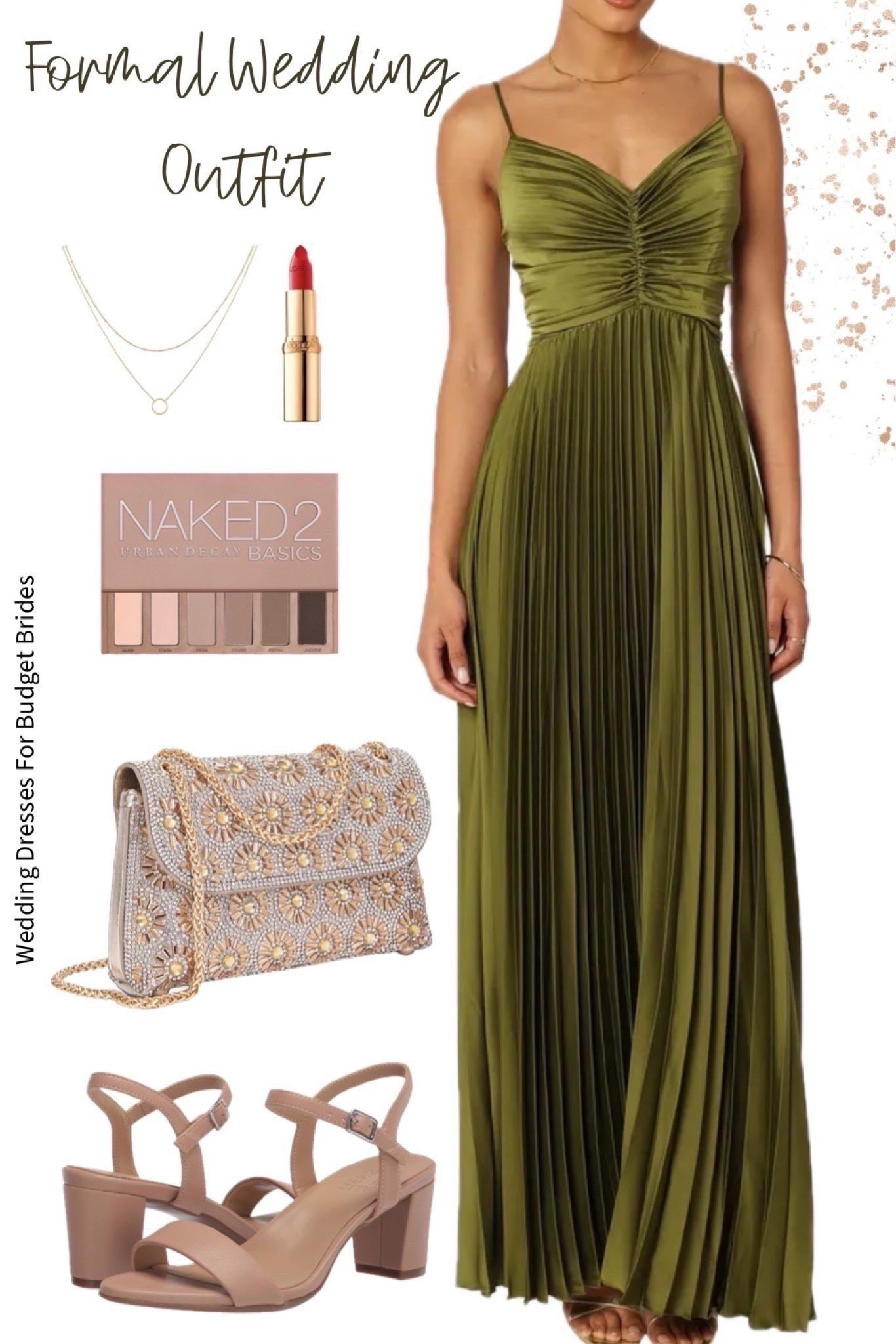 Sophisticated formal wedding guest outfit idea. Wedding guest dress from  Nordstrom, accessories on Amazon. 

#LTKWedding #LTKStyleTip #LTKSeasonal
