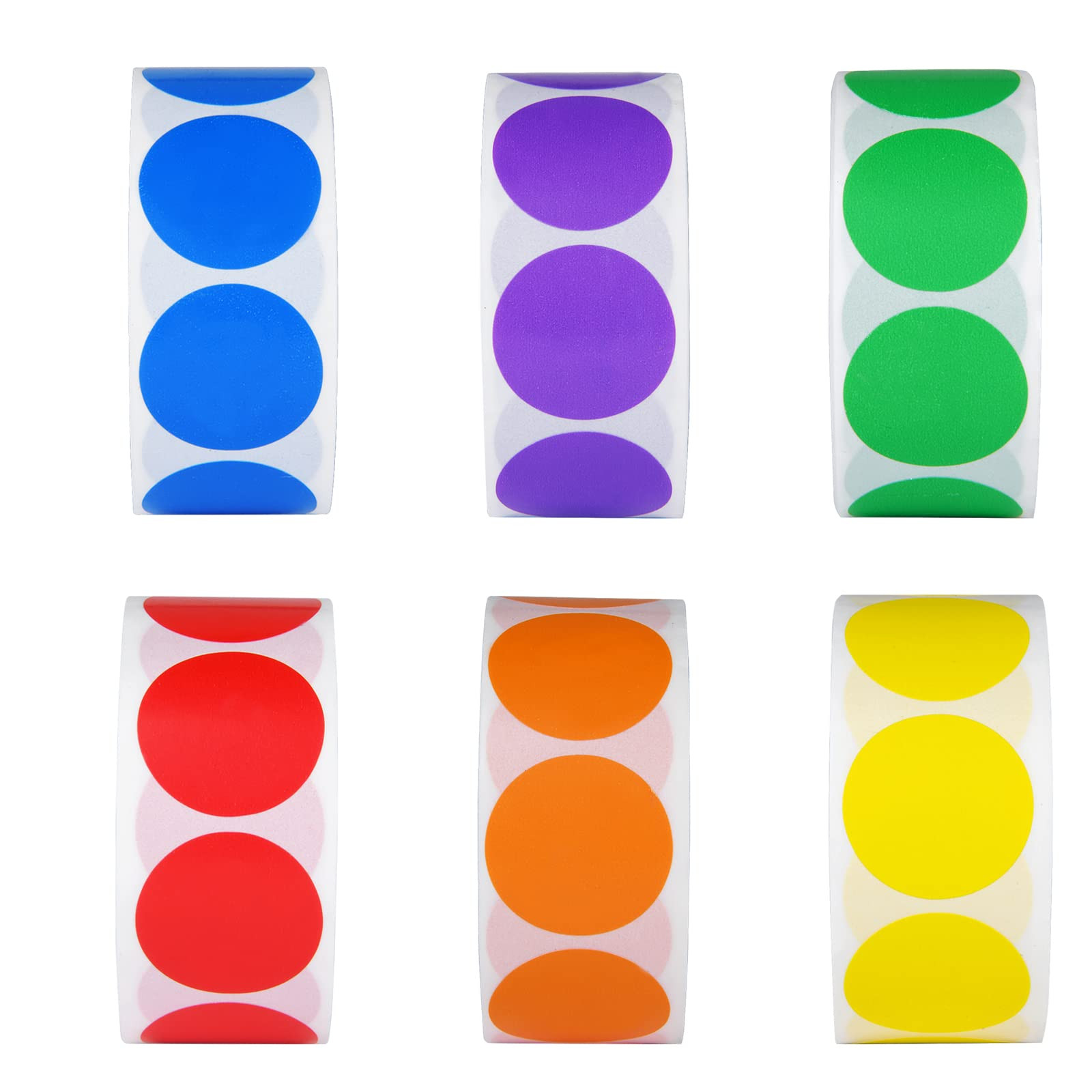 6 Colors 3000 Pieces Dot Stickers Color Code Circle Stickers Can Writing 1 Inch Office Supplies S... | Amazon (US)