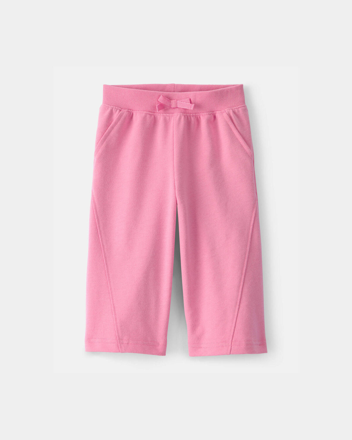 Baby Girl French Terry Wide-Leg Active Pants - Pink | Carter's Inc