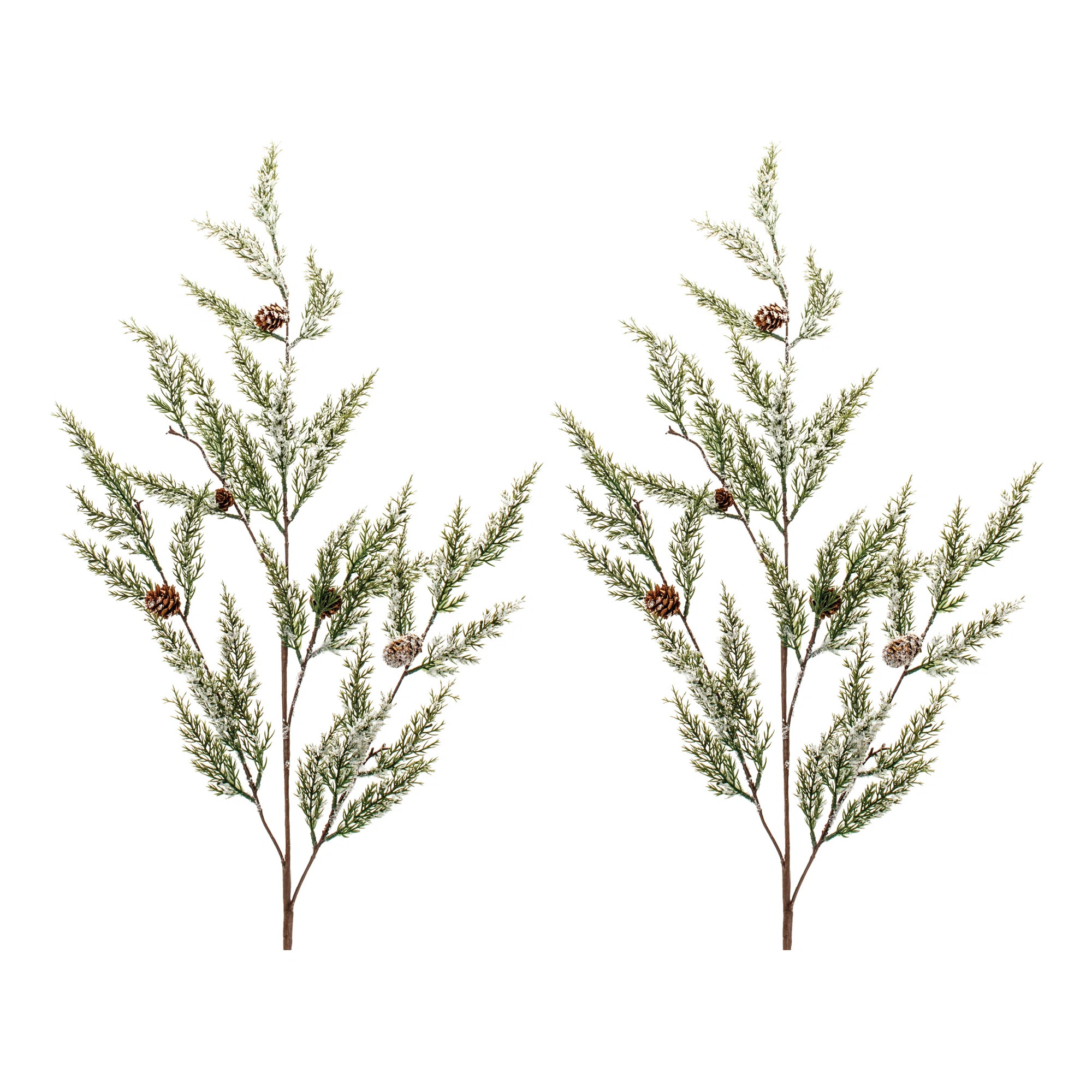 Icy Pine Spray with Pinecones (Set of 2) (Set of 2) | Wayfair North America