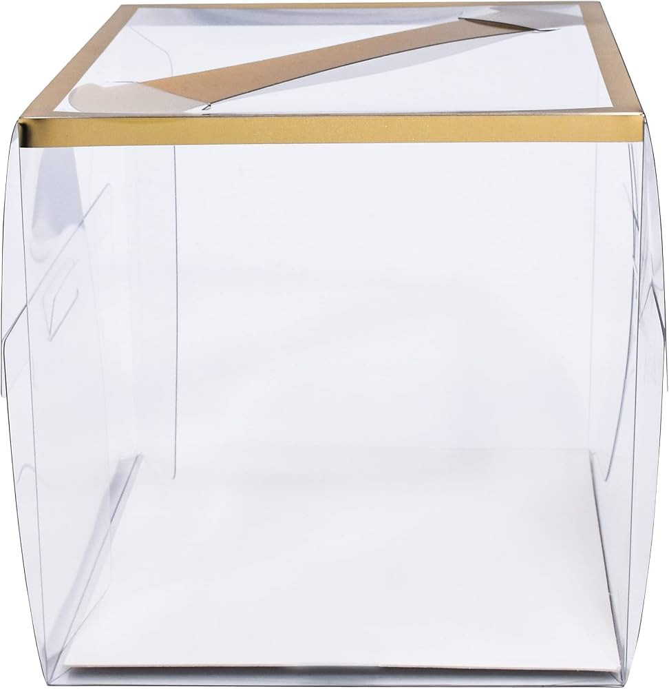 Clear Cake Boxes with Cake Boards, 6 Inch Tall Cake Box Transport Container Plastic Bakery Boxes ... | Amazon (US)