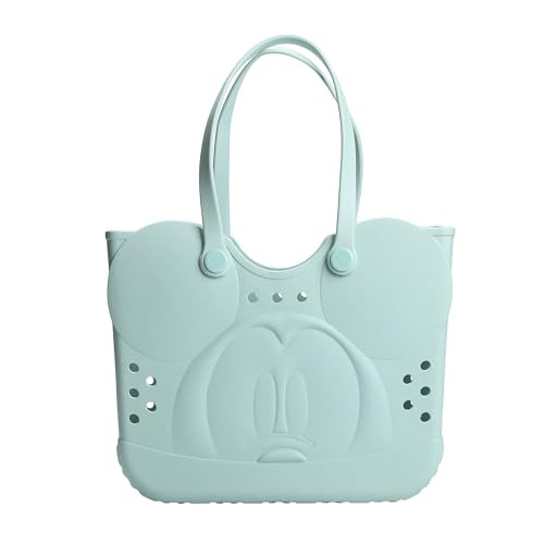Amazon.com: Disney Minnie Mouse EVA Gummy Tote Bag - Waterproof Rubber Beach Bag, Pink Minnie Des... | Amazon (US)