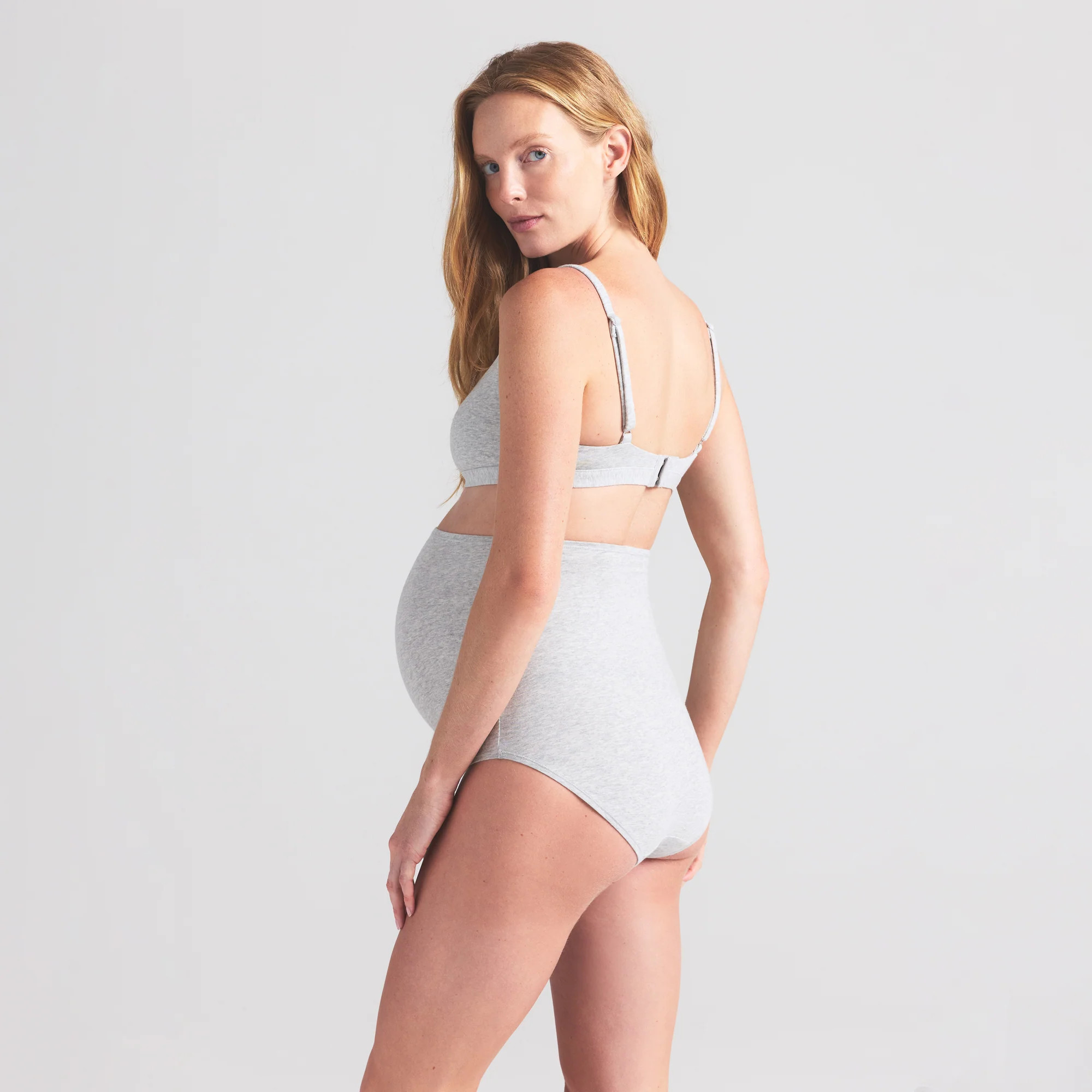 SKIMS Maternity High-Waisted Brief | Grey | 3XL | Cotton Jersey | SKIMS (US)