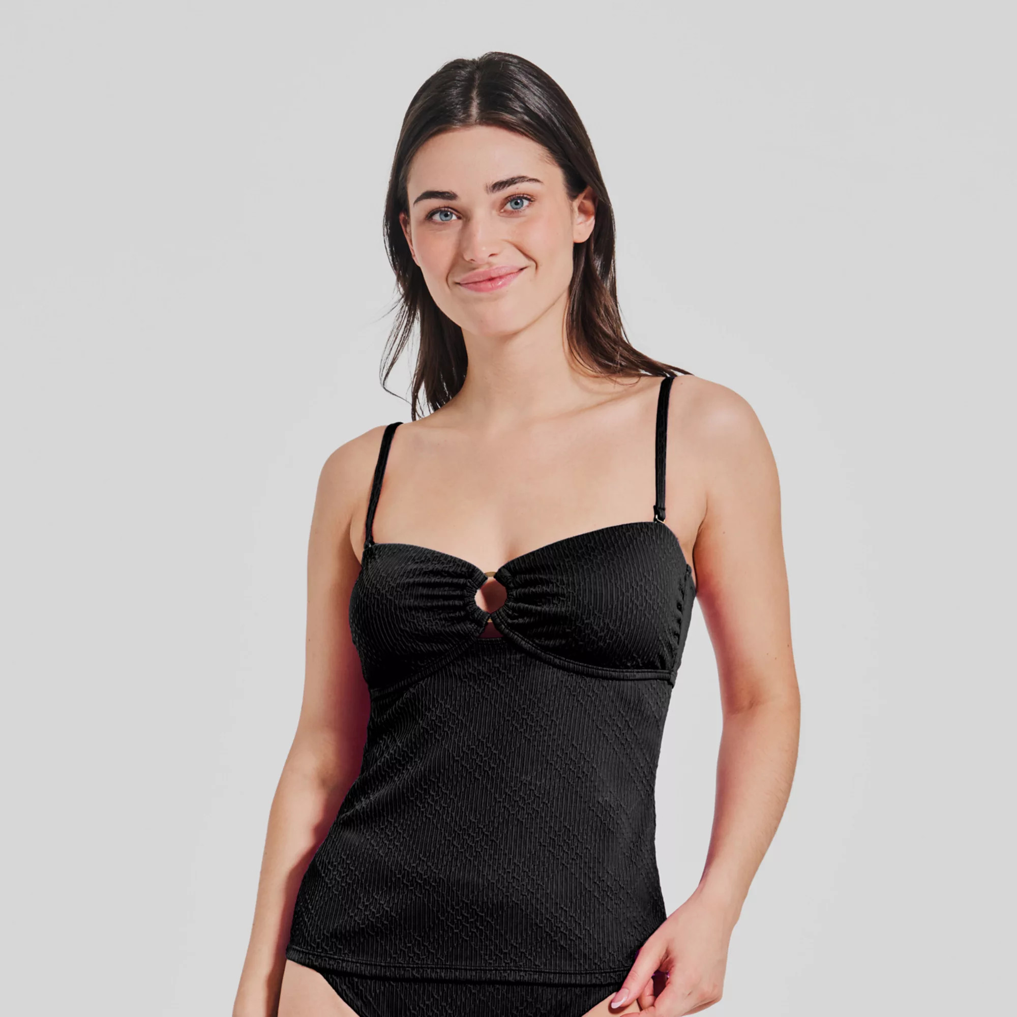 Women's Freshwater Ring Bandeau Tankini Swim Top | Kohl's