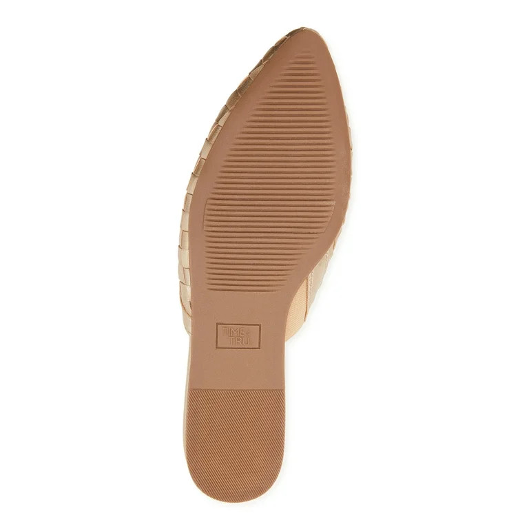 Time and Tru Women's Woven Slip On Mules | Walmart (US)