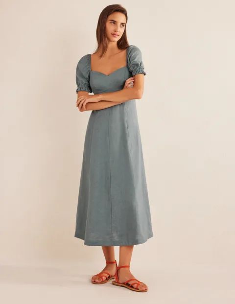 Sweetheart Linen Midi Dress | Boden (US)