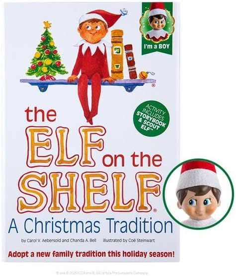Amazon.com: Elf on the Shelf : A Christmas Tradition Blue-Eyed Boy Light Tone Scout Elf - Elf and... | Amazon (US)