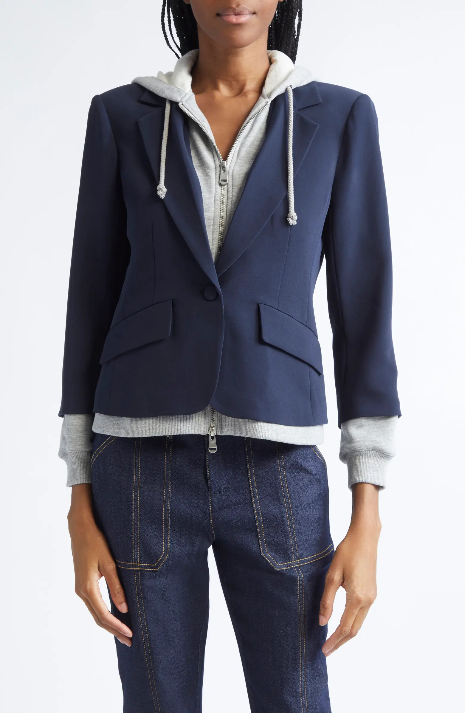 Cinq à Sept Le Petite Khloe Zip-Up Hoodie Blazer | Nordstrom | Nordstrom
