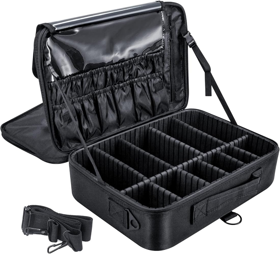 Makeup Organiser Box Vanity Cases: Extra Large Makeup Case Cosmetic Storage Box Professional Trav... | Amazon (UK)