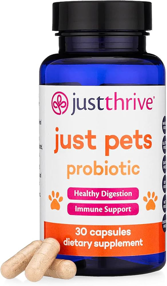 Just Thrive Just Pets Probiotic - Daily Digestive Probiotics for Dogs and Cats - 4 Billion CFUs P... | Amazon (US)