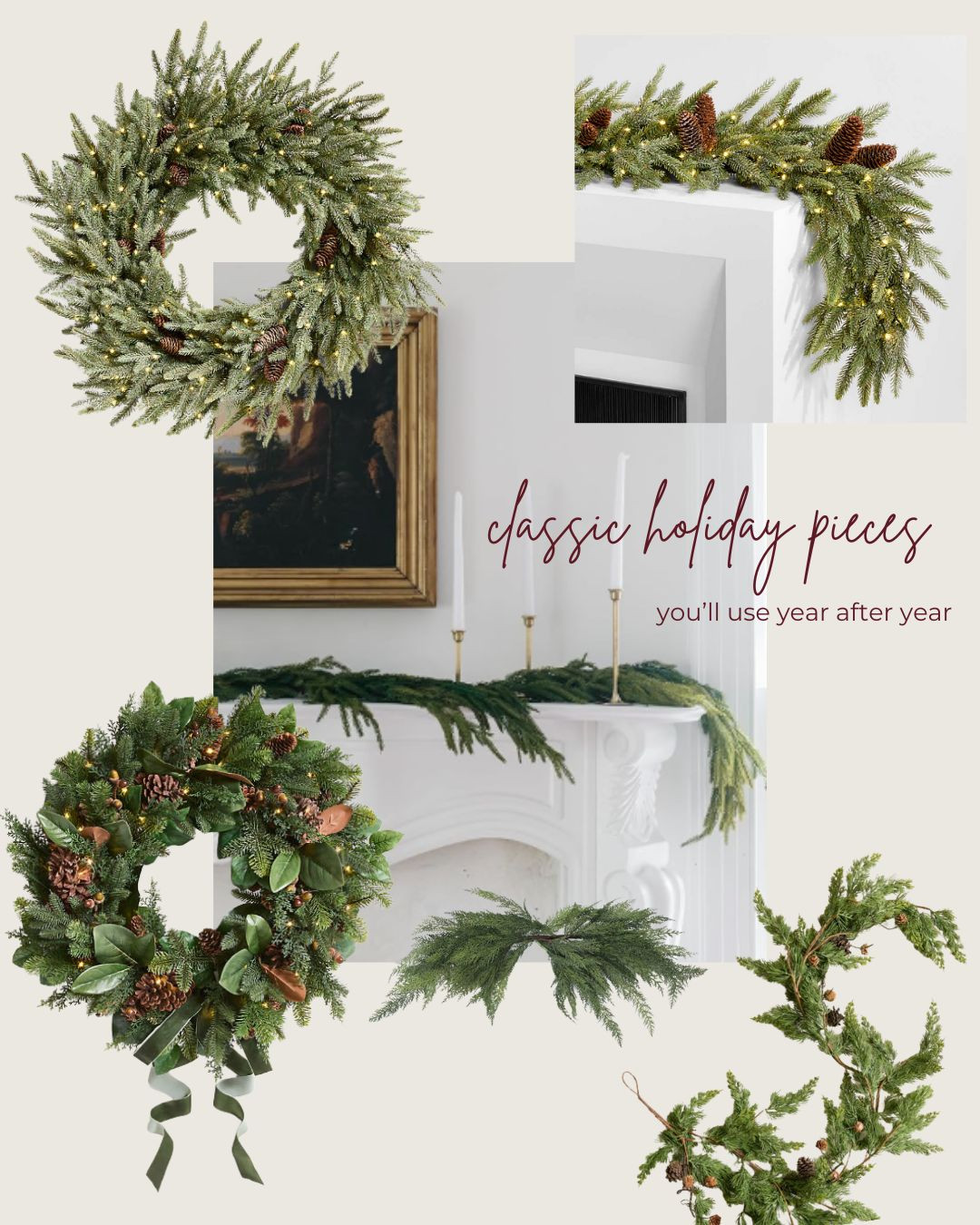 Holiday greenery never goes out of style! These faux greens are classics that you'll use year after year! 

 #LTKHoliday #LTKSeasonal #LTKHome