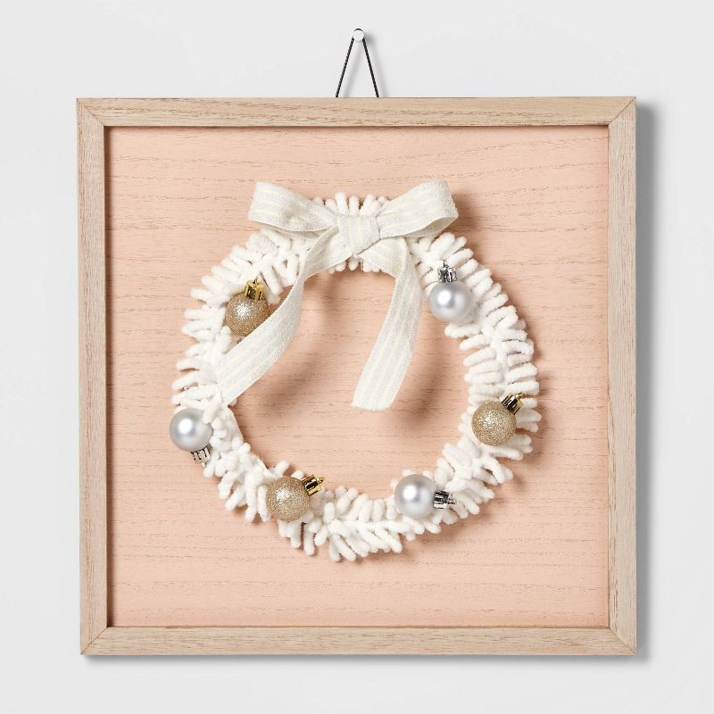 14" White Christmas Wreath Wall Sign - Wondershop™ | Target
