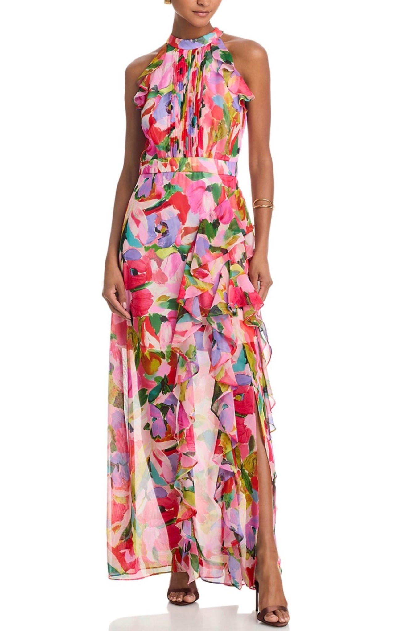 Aqua Printed Ruffle Placket Maxi Dress - Exclusive

#LTKTravel #LTKmomlife #LTKSeasonal