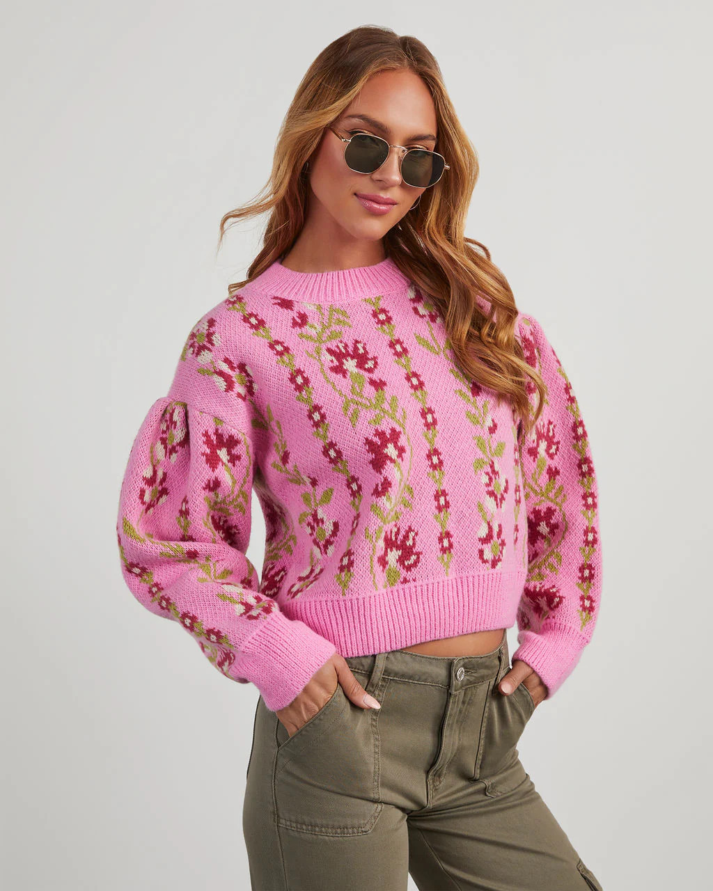 Adalia Floral Knit Sweater | VICI