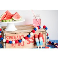 Patriotic Garland/4Th July Party Decor, Red White & Blue Garland, Independence Day Decor Christmas Decoration | Etsy (US)