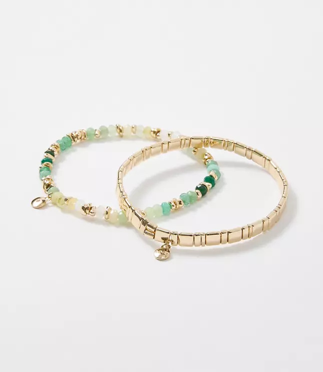 Beaded Chicklet Bracelet Set | LOFT