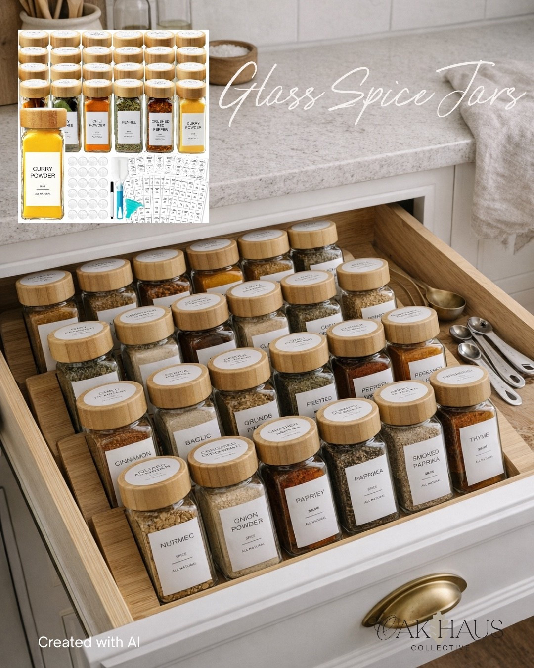 Kitchen storage, spice organizer, spice jars, kitchen organizer 

#LTKHome