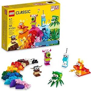 LEGO Classic Creative Monsters 11017 Building Toy Set, Includes 5 Monster Toy Mini Build Ideas to... | Amazon (US)