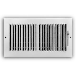 Everbilt 12 in. x 6 in. 2-Way Steel Wall/Ceiling Register in White E102M12X06 - The Home Depot | The Home Depot
