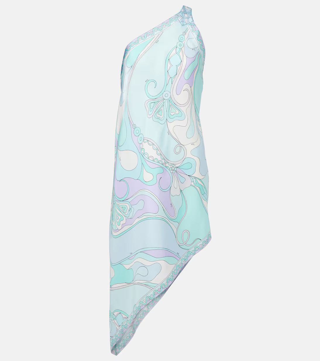 Orchidee asymmetric silk twill minidress | Mytheresa (UK)