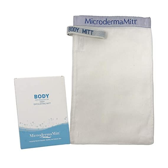MicrodermaMitt Deep Exfoliating Mitt Body Scrub for Smooth Skin | Dead Skin Cell Remover | Exfoli... | Amazon (US)
