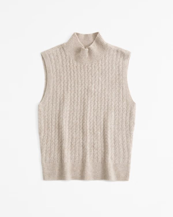 Sleeveless Cable Mockneck Top | Abercrombie & Fitch (US)