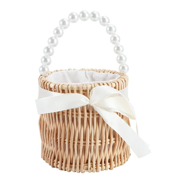 NUOLUX Bag Straw Woven Wicker Purse Beach Summer Handbag Pearlbasket Crossbody Flower Tote Rattan... | Walmart (US)
