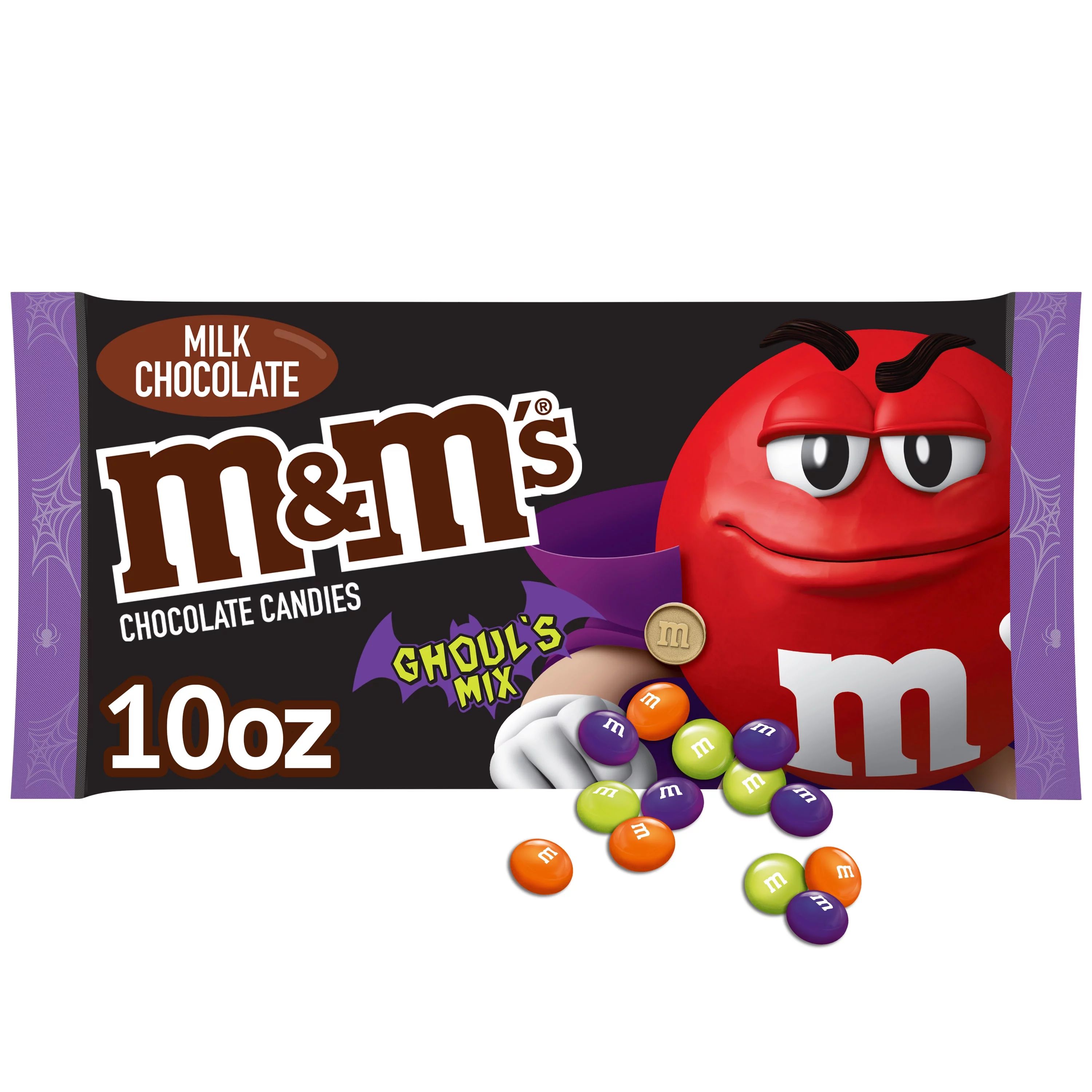 M&M'S Ghoul's Mix Milk Chocolate Halloween Candy Bag - 10 oz | Walmart (US)