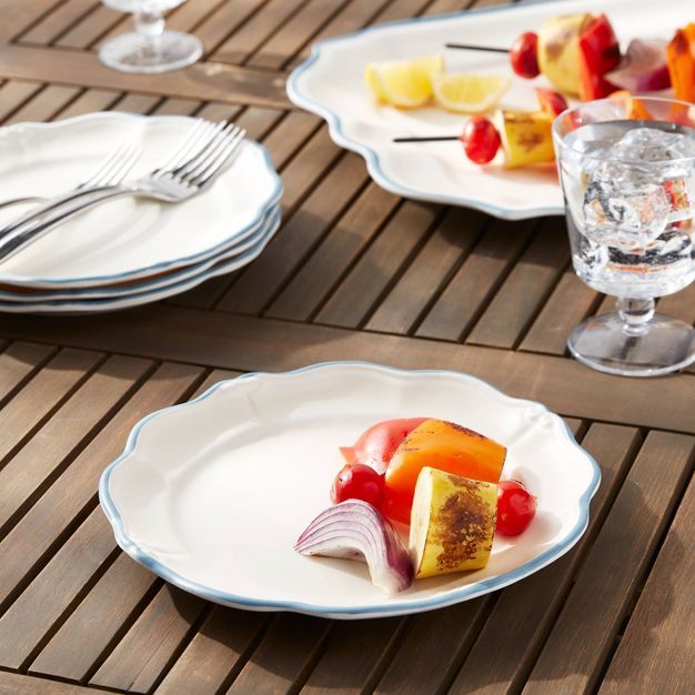 9" 4pk Melamine Salad Plates White - Threshold™ designed with Studio McGee | Target