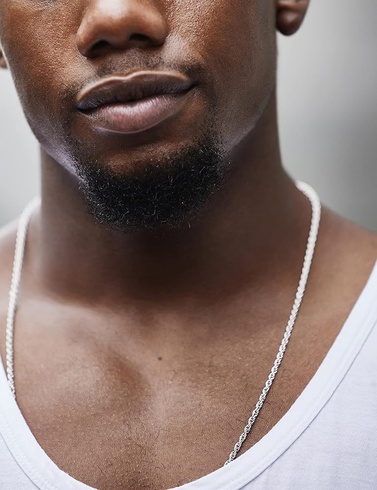 Waitsoul 925 Sterling Silver Rope Chain Lobster Clasp 2.5mm Silver Chain for Men Women Silver Nec... | Amazon (US)