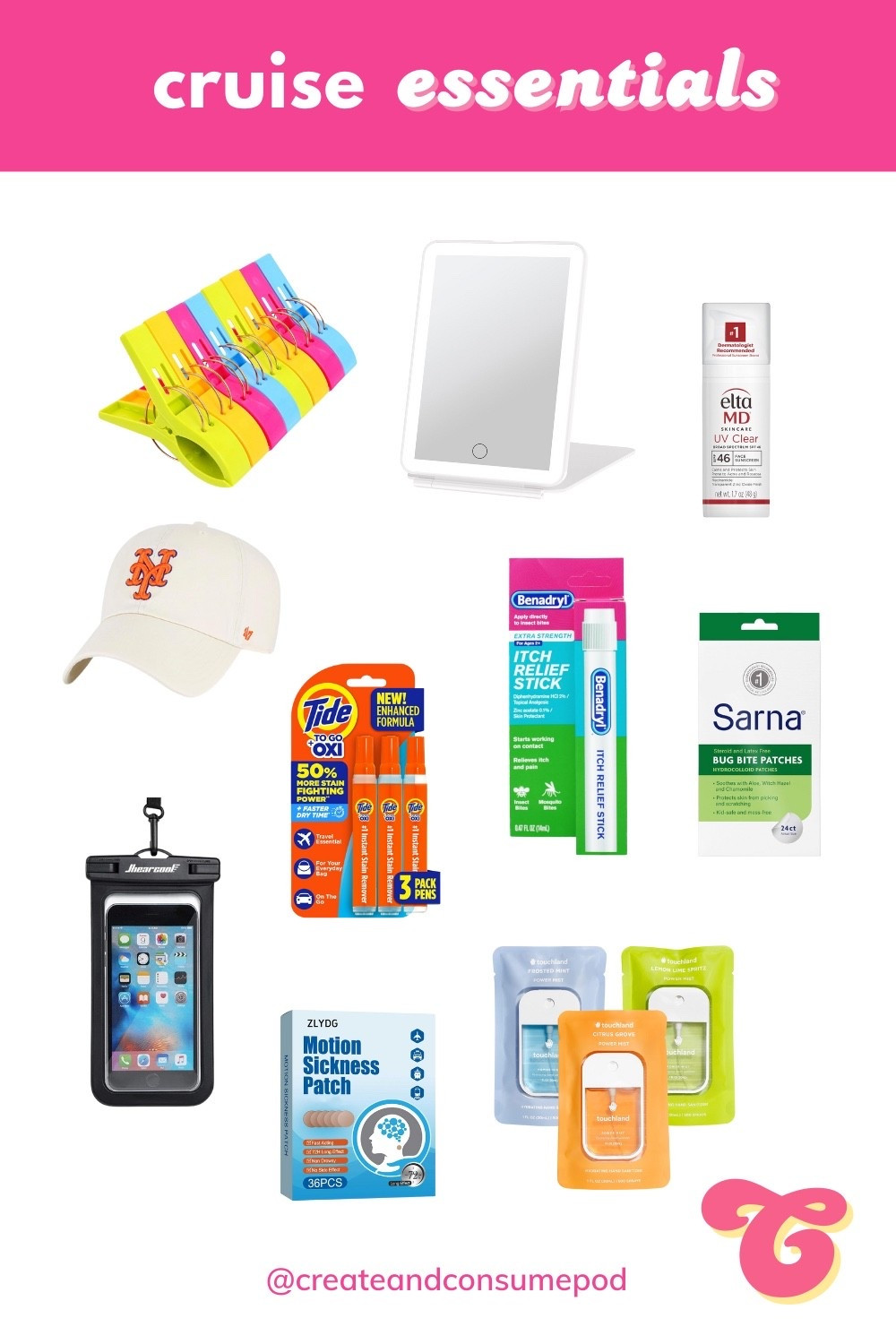 Cruise essentials to pack before you board your ship! From motion sickness patches to bug bite relief and accessories to bring for your water activities we’ve got you covered  

#LTKSwim #LTKTravel #LTKFindsUnder50
