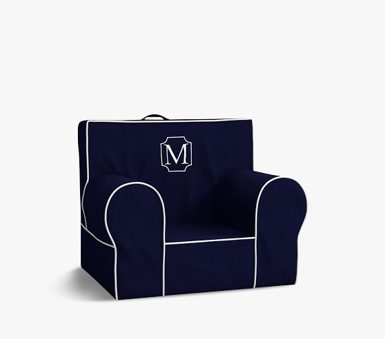 My First Navy with White Piping Anywhere Chair® | Pottery Barn Kids