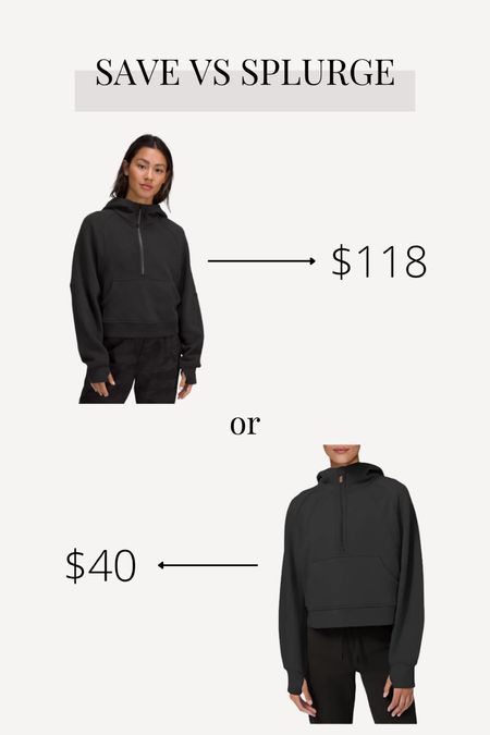 SAVE vs SPLURGE // Half zip edition! Don’t get me wrong I love Lululemon products, but this is an amazing dupe! I want to order the Amazon one for myself!  

#LTKfit #LTKSeasonal #LTKstyletip