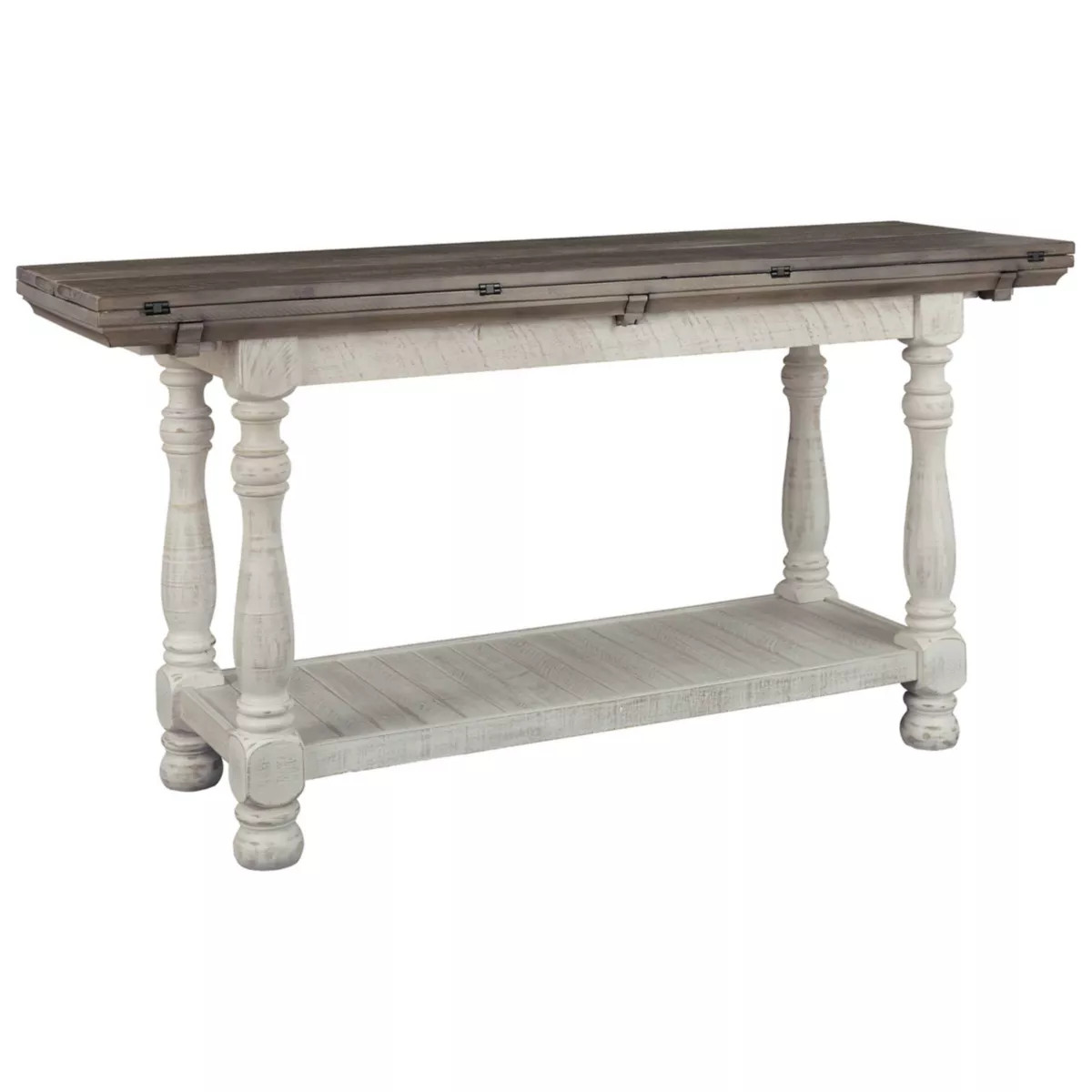 Havalance Flip Flop Sofa Table Gray/White - Signature Design by Ashley: Expandable, Vintage Style... | Target