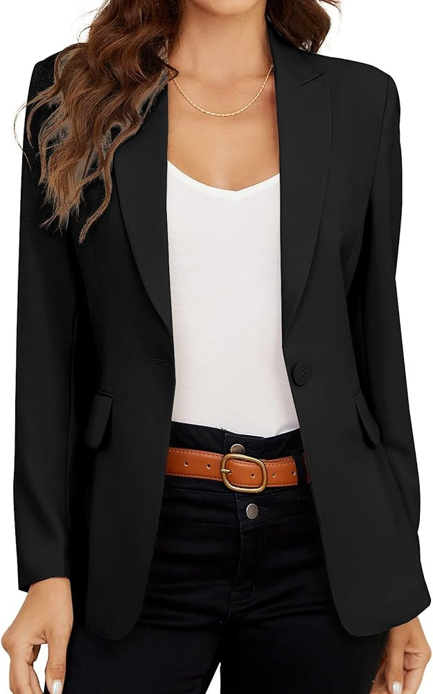 Blazer Jackets for Women: Elegant Black Blazer Women, Classic Women's Blazer for Business & Casua... | Amazon (US)