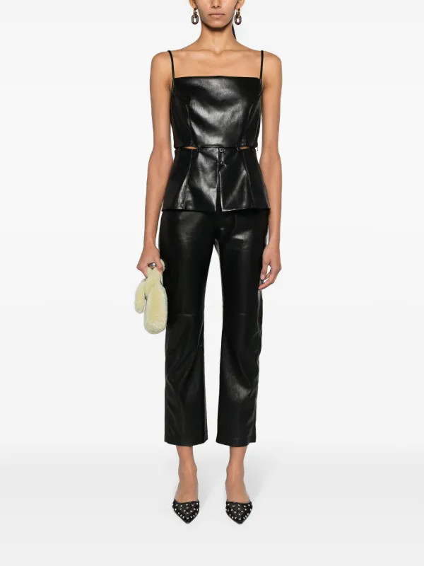 Nanushka Gydia square-neck cut-out Top - Farfetch | Farfetch Global