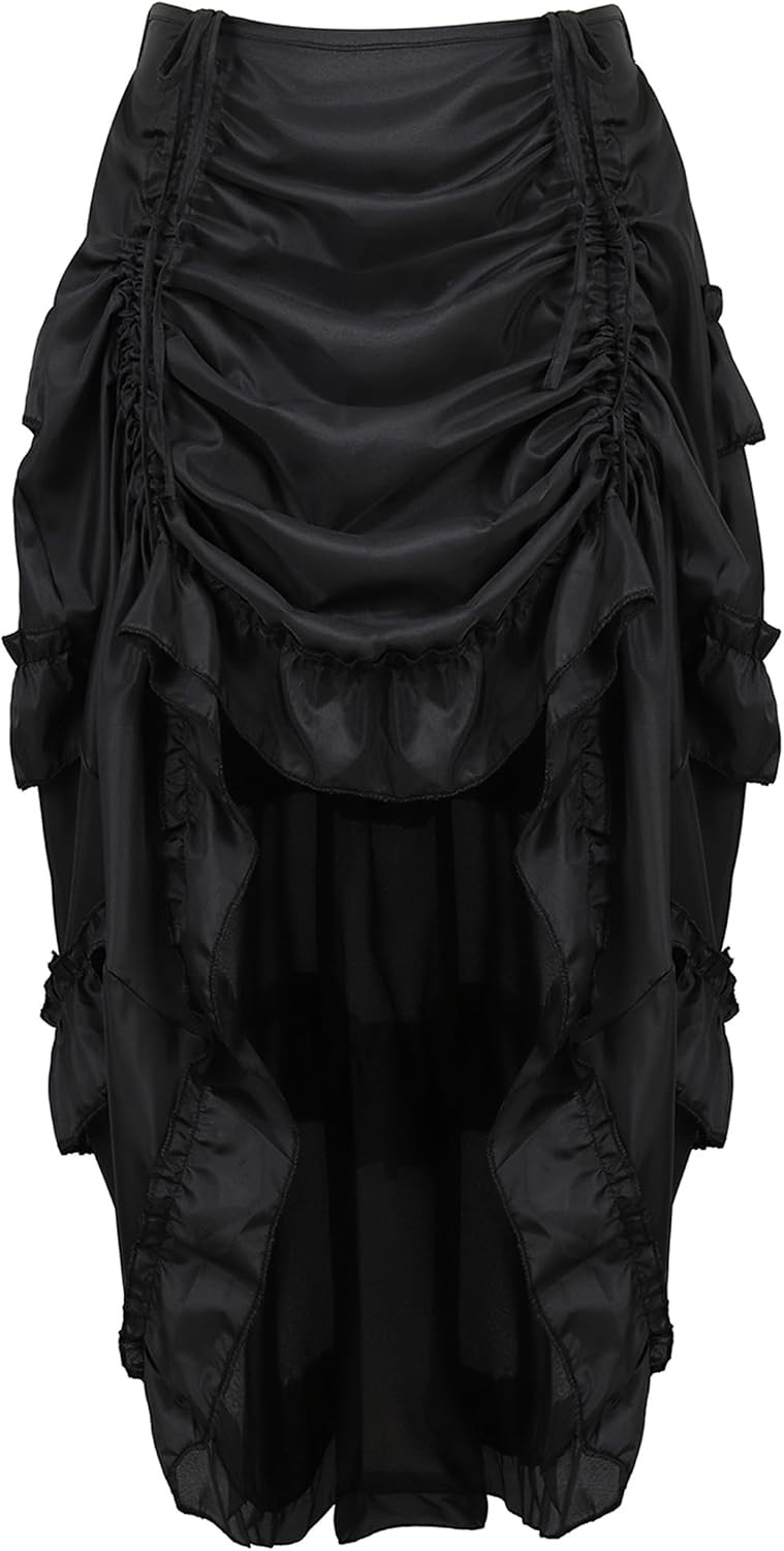 Zhitunemi Renaissance Costume Pirate Skirt: Steampunk Skirt Plus Size Corset Dresses - Renaissance Fairs & Medieval Festivals | Amazon (US)