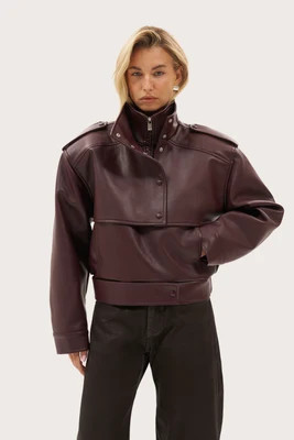 Mulberry Overhead Jacket - Burgundy | Maebe UK