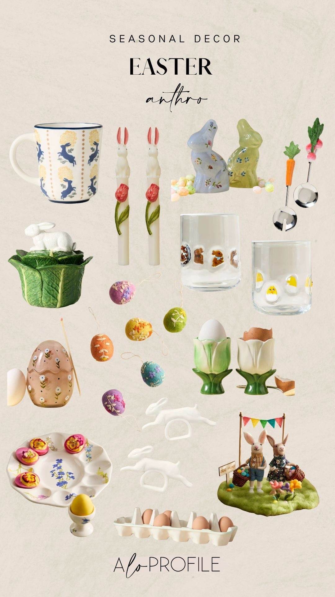 Easter Decor via Anthro🐇spring decor, spring home decor, seasonal decor, holiday decor, Anthro home decor, Anthro seasonal decor, spring home decor, Easter, Easter home decor