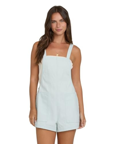 Billabong Women's Beach Crush Soft Cotton Overall Romper - Clearwater, Small | Amazon (US)