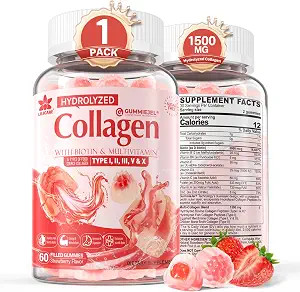 Collagen Peptide Gummies for Women & Men Sugar-Free, Multi Collagen Hydrolyzed w/ 1500mg Protein ... | Amazon (US)