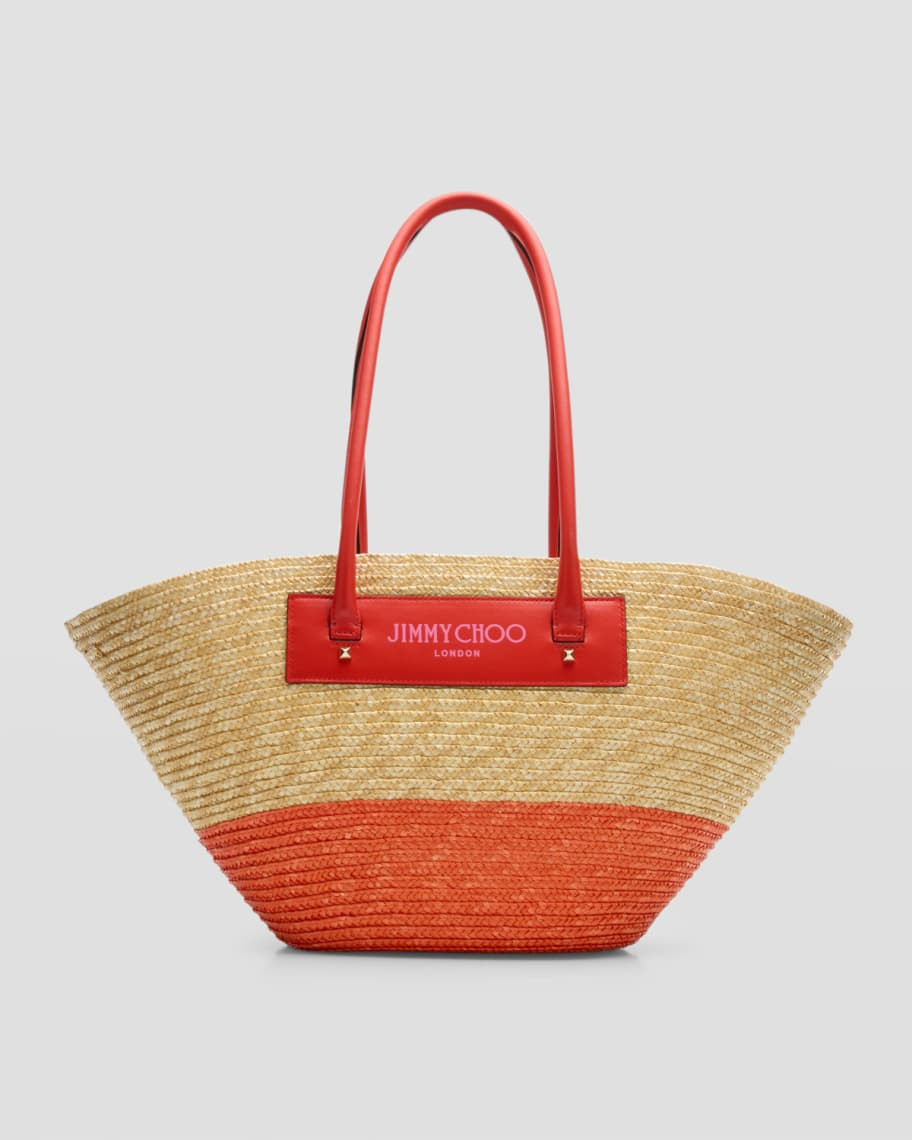 Jimmy Choo Medium Beach Basket Tote Bag | Neiman Marcus