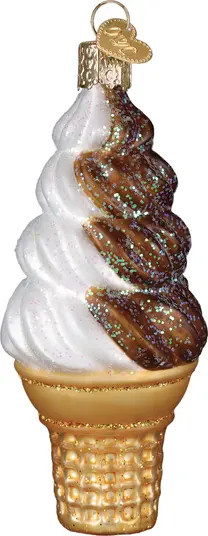 Old World Christmas Chocolate Swirl Soft Serve Glass Ornament | Nordstrom | Nordstrom