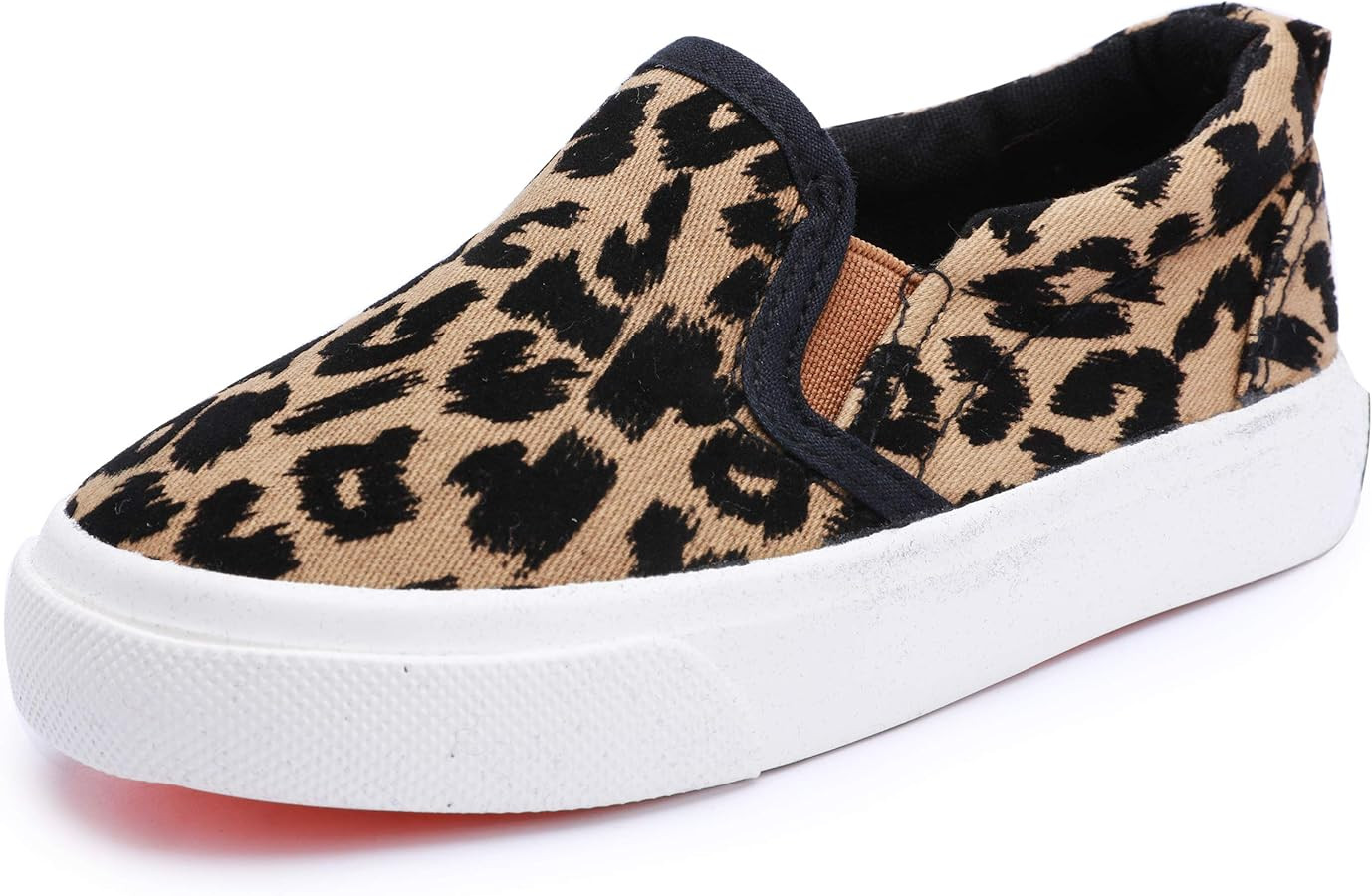 Boy's Girl's Canvas Sneakers Casual Leopard Print Slip-on Loafer Shoes Flats（Toddler/Little Kid... | Amazon (US)