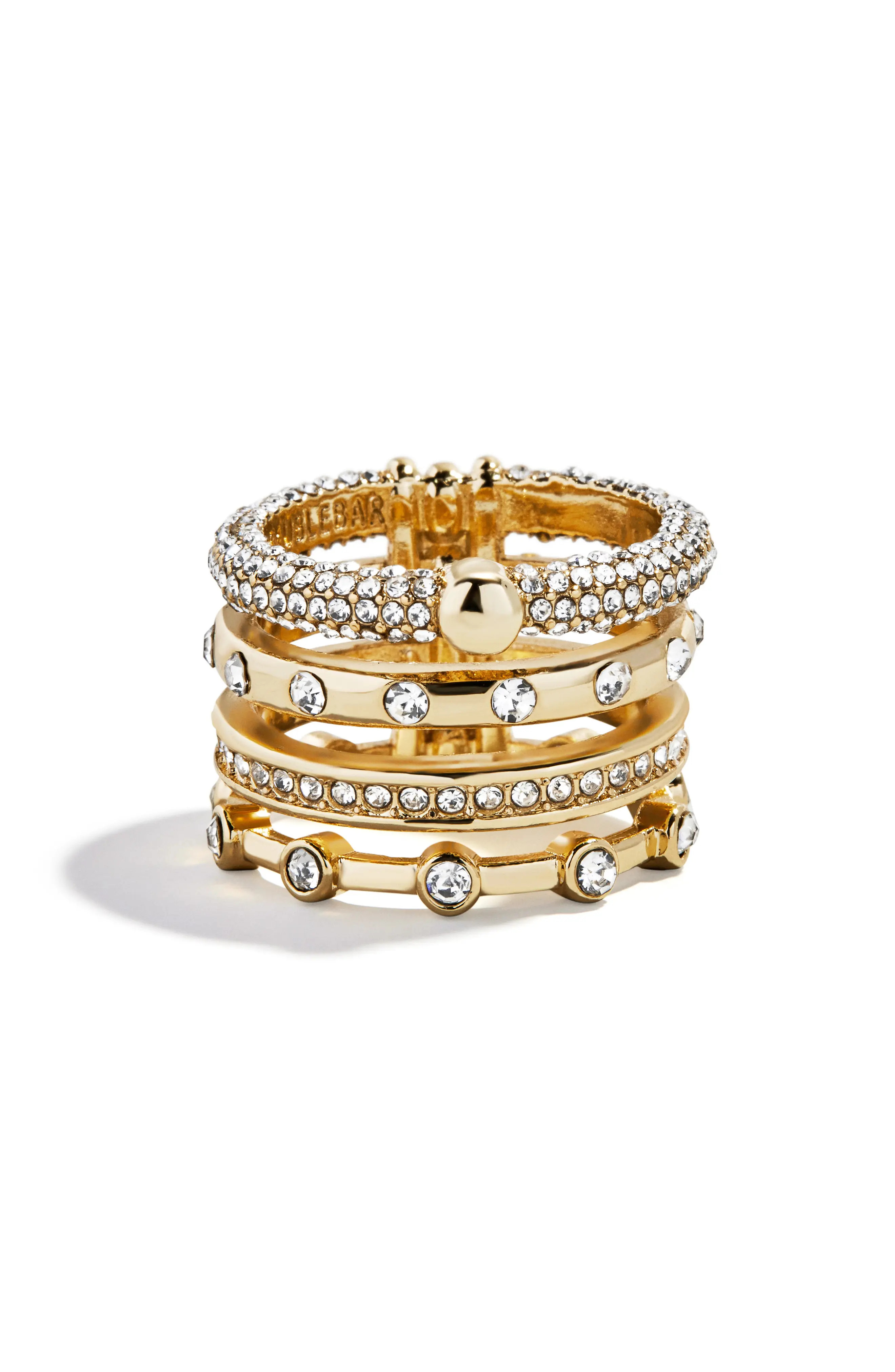 BaubleBar Rosaire Multiband Ring in Clear at Nordstrom, Size 7 | Nordstrom