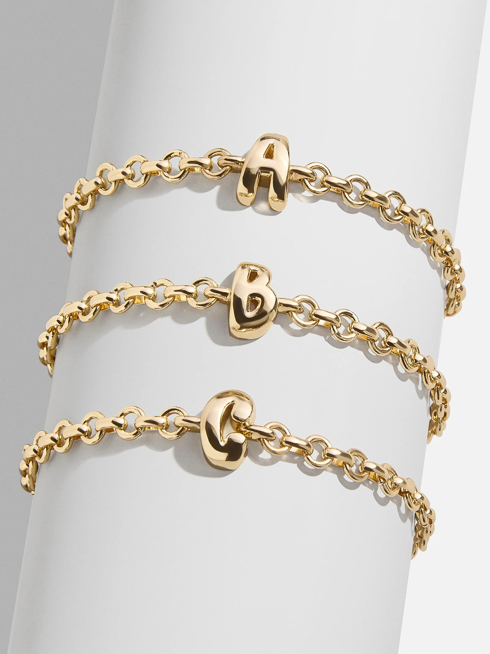 Chunky Chain Initial Bracelet - Gold | BaubleBar (US)