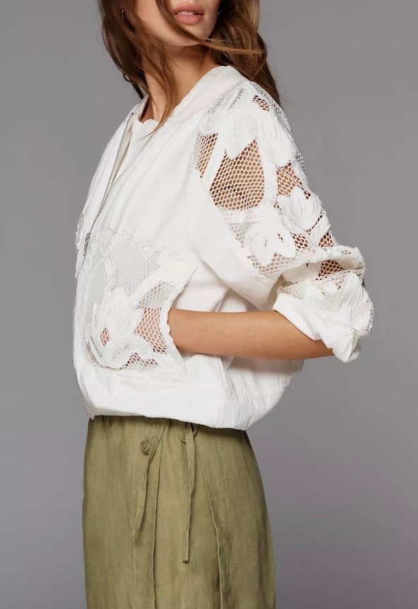 This lacy floral
Bomber jacket is gor! 

#LTKOver40 #LTKPetite #LTKSeasonal