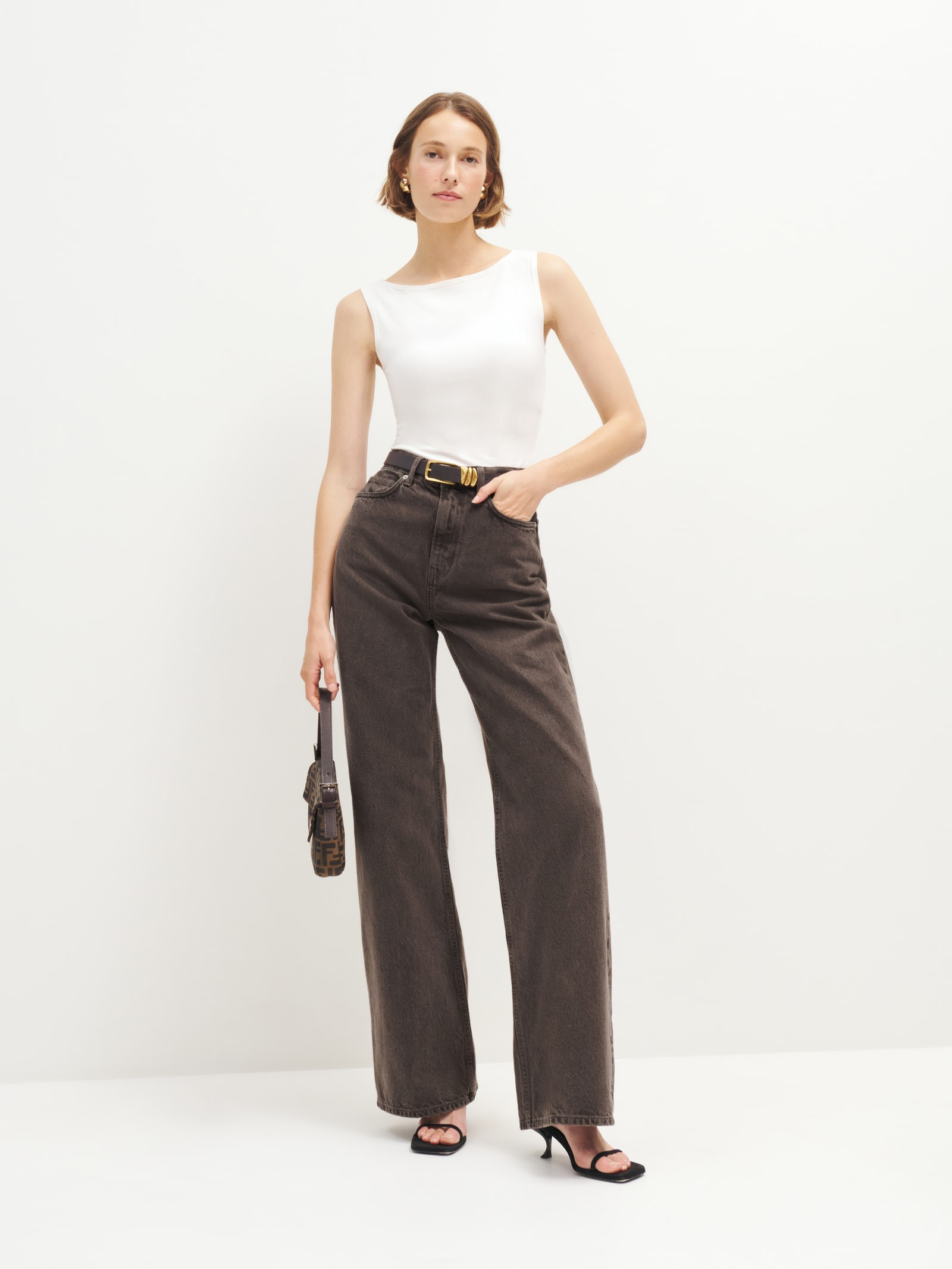 Cary High Rise Slouchy Wide Leg Jeans | Reformation (Global)